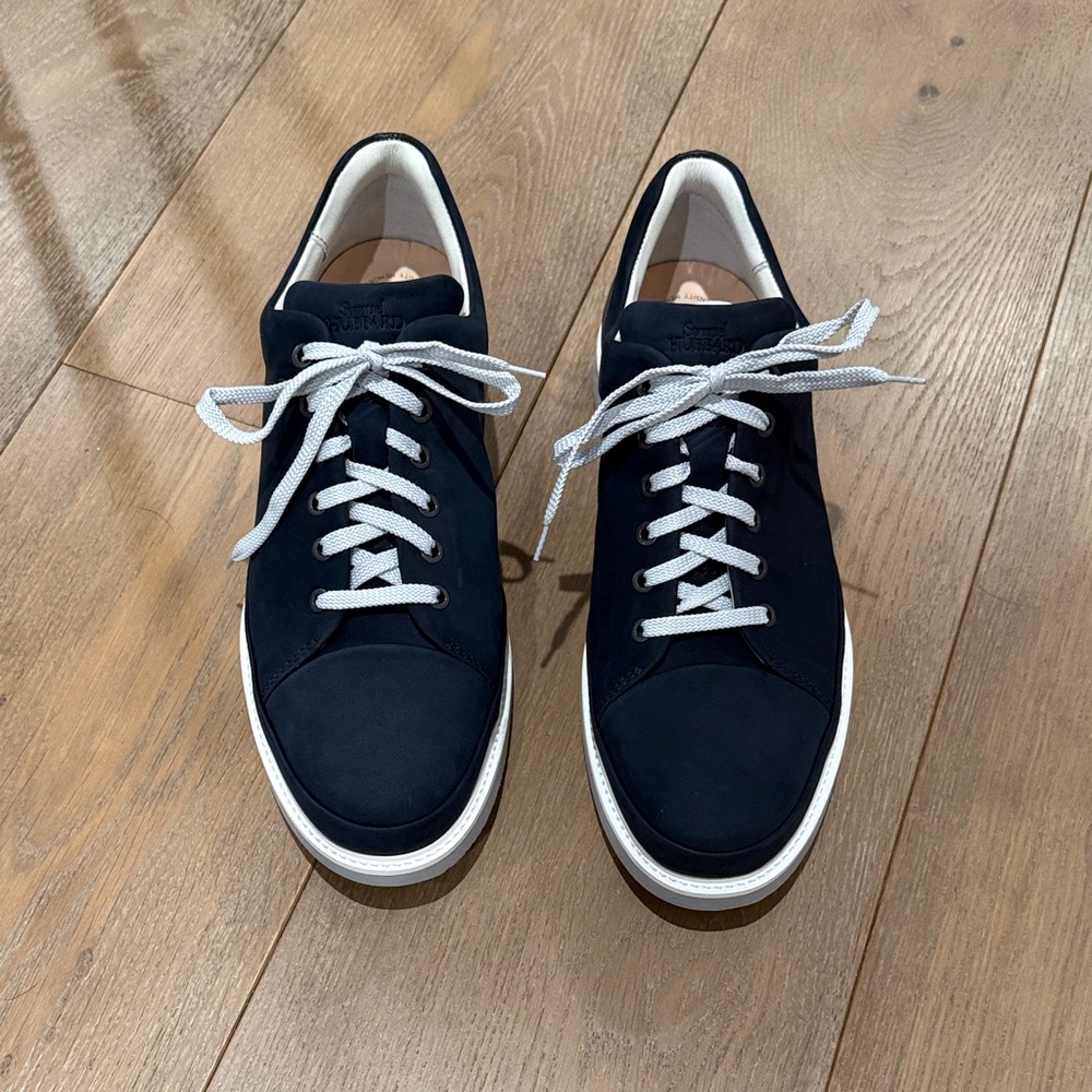 Men's Samuel Hubbard Navy Nubuck Dress Sneakers